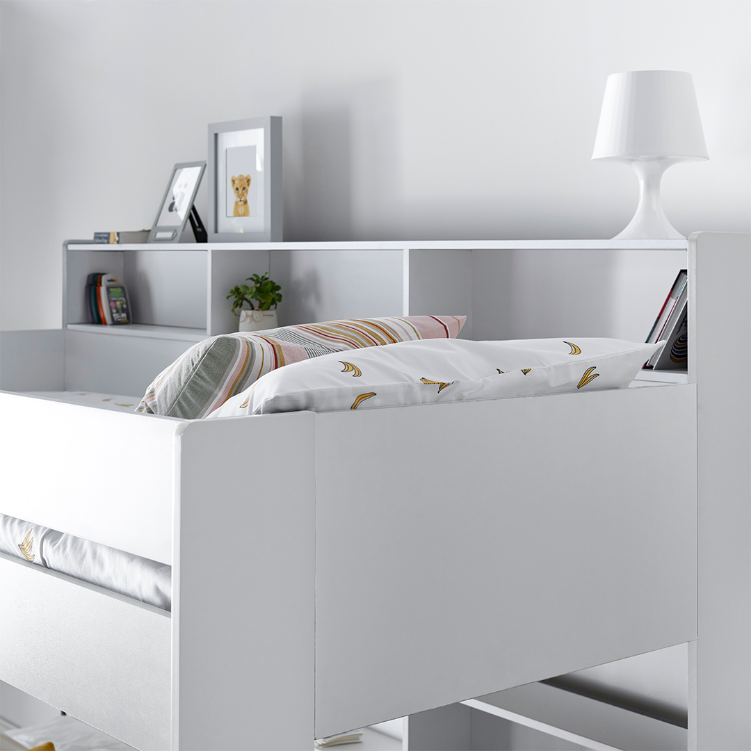 Wooden Storage Triple Sleeper Bunk Bed With Pull-Out Storage Drawer - Oliver