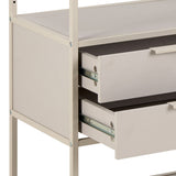 Wooden Storage Unit With 2 Drawers And 3 Shelves - Seaford