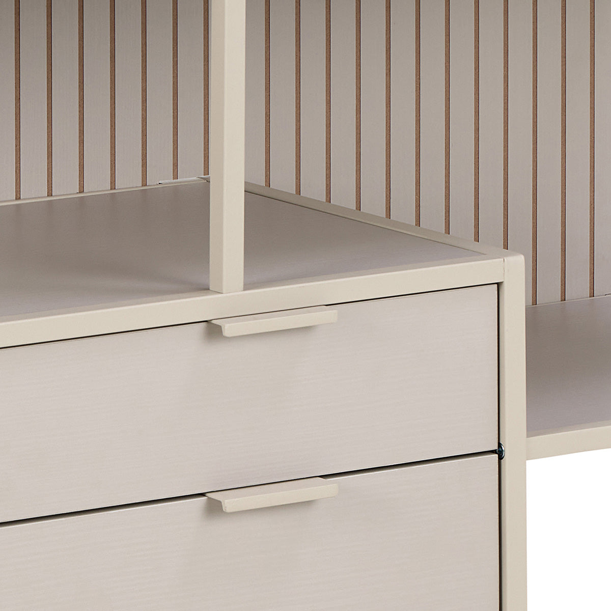 Wooden Storage Unit With 2 Drawers And 3 Shelves - Seaford
