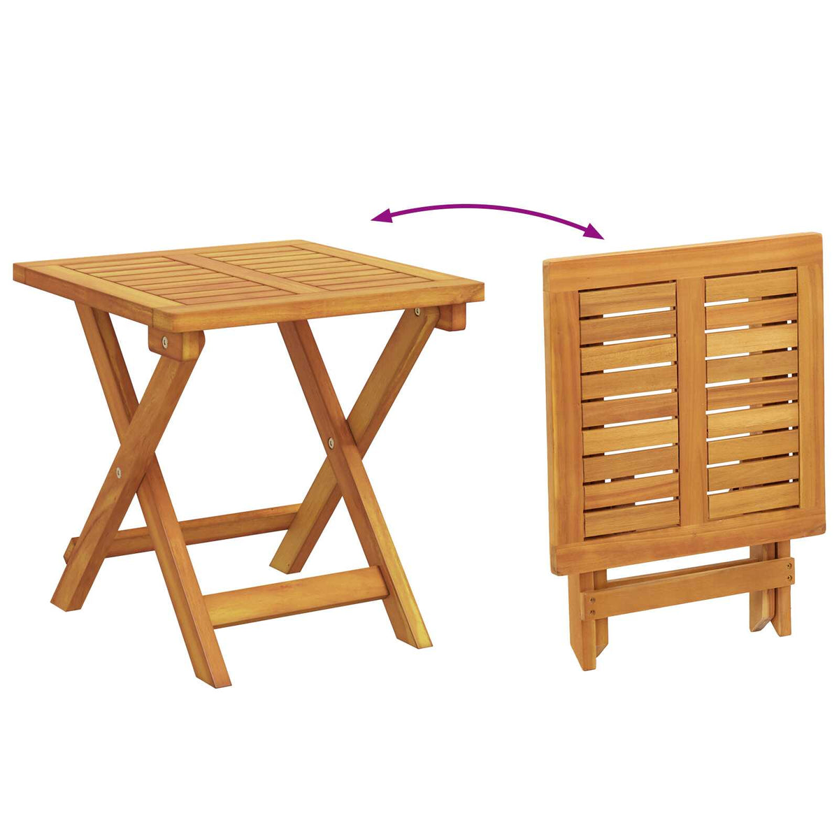 Wooden Sun Lounger Reclining In Set Of 2 With Table And Cushion - Vantage Home