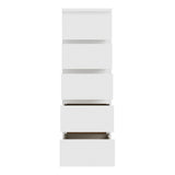 Wooden Tall Chest of 5 Drawers Narrow - Edmore