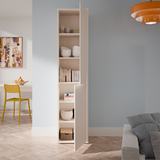 Wooden Tall Cupboard Narrow With 2 Push-to-Open Doors - Alice Springs