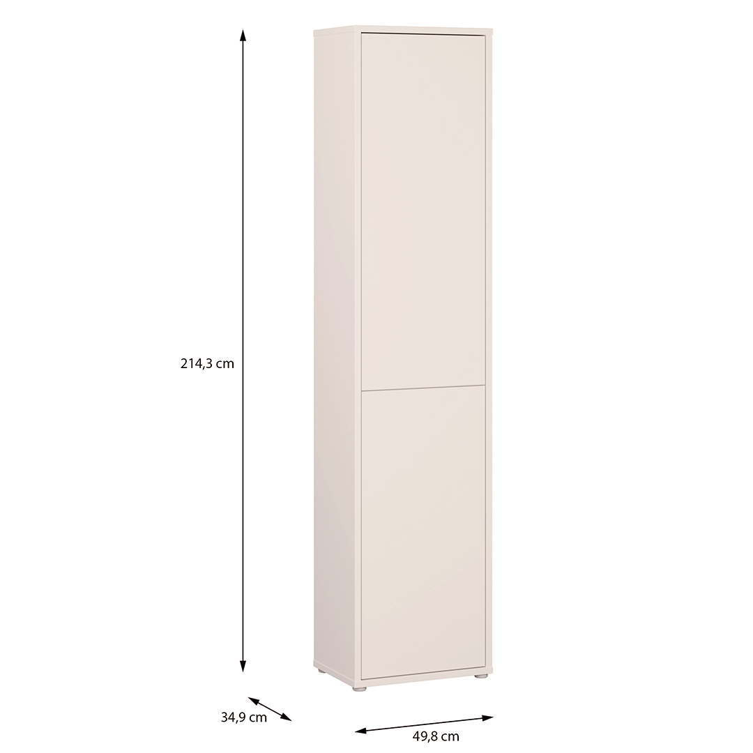 Wooden Tall Cupboard Narrow With 2 Push-to-Open Doors - Alice Springs