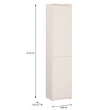 Wooden Tall Cupboard Narrow With 2 Push-to-Open Doors - Alice Springs