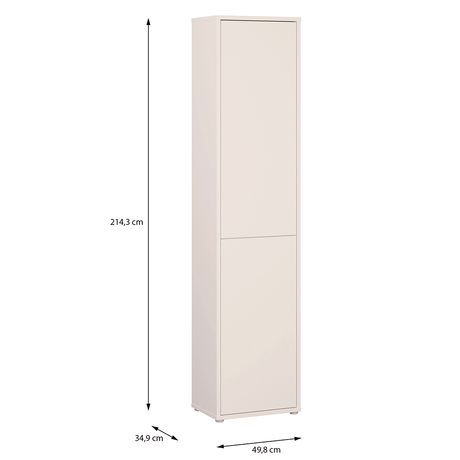 Wooden Tall Cupboard Narrow With 2 Push-to-Open Doors - Alice Springs
