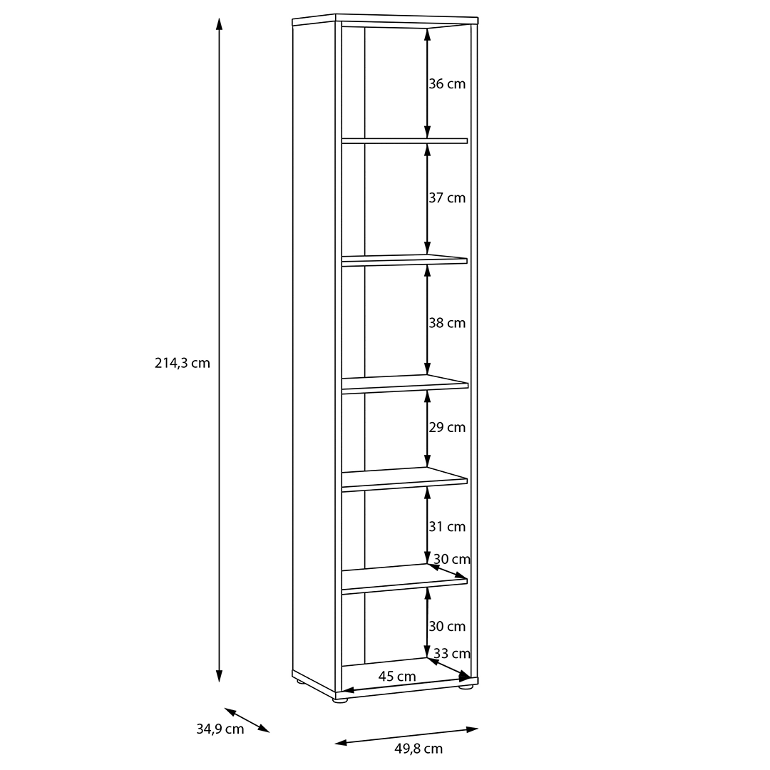Wooden Tall Cupboard Narrow With 2 Push-to-Open Doors - Alice Springs