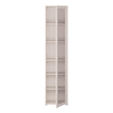 Wooden Tall Display Cabinet Slim With 1 Glass Door And 5 Shelves - Alice Springs
