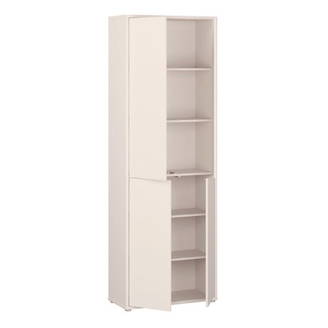 Wooden Tall Storage Cabinet With 4 Push-to-Open Doors - Alice Springs