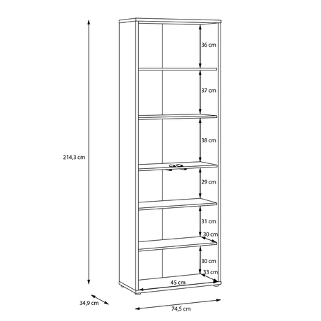 Wooden Tall Storage Cabinet With 4 Push-to-Open Doors - Alice Springs