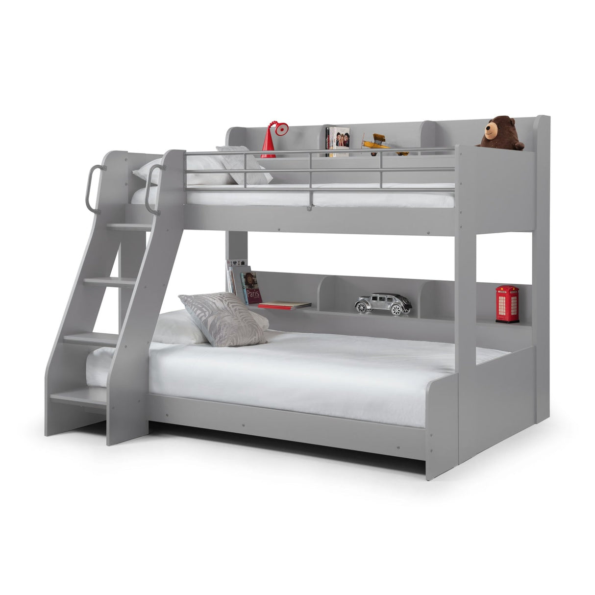 Wooden Triple Sleeper Bunk Bed With Ladder - Domino