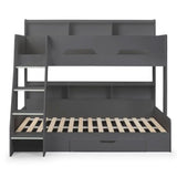 Wooden Triple Sleeper Bunk Bed With Ladder - Orion