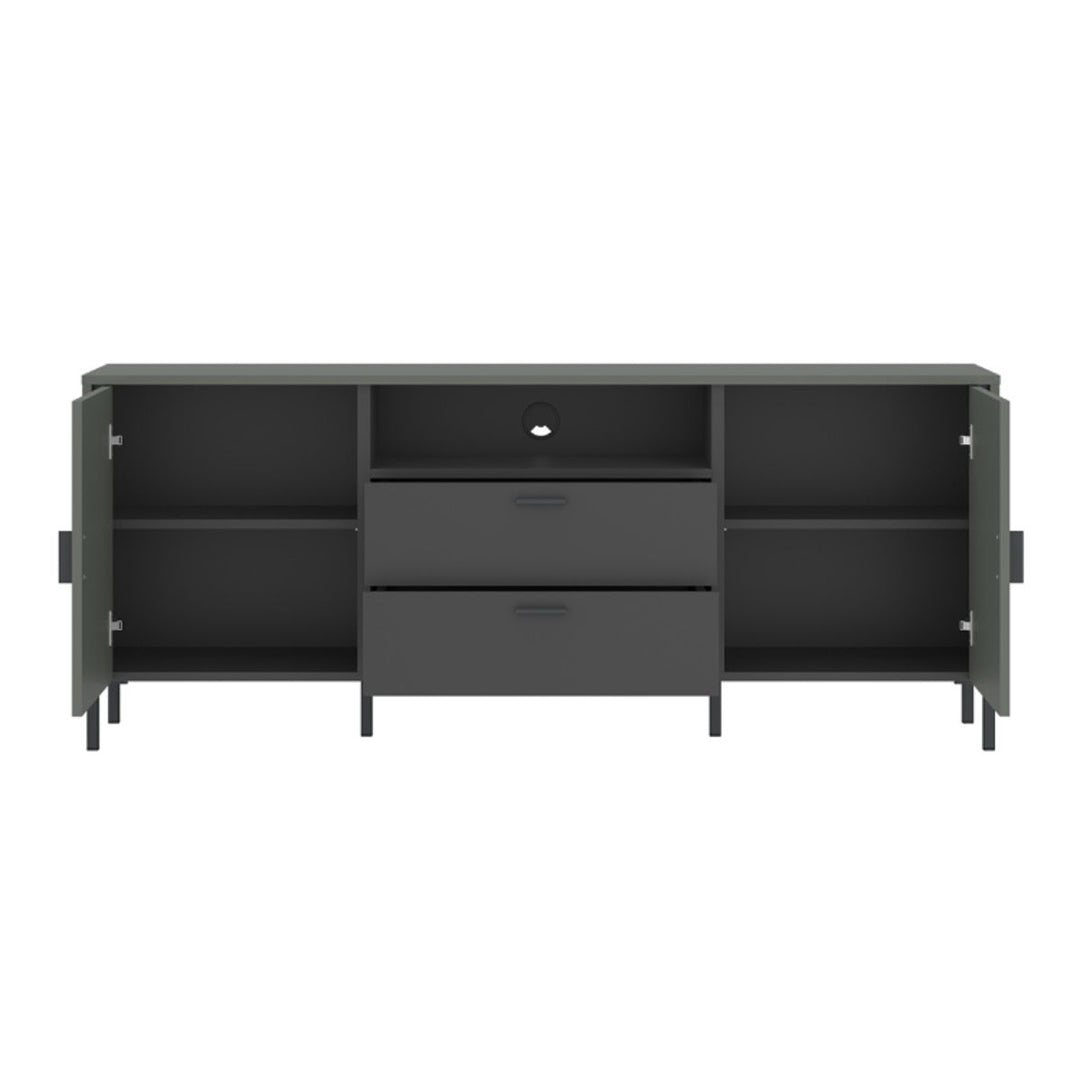 Wooden TV Stand 158cm Wide With 2 Doors And 2 Drawers - Arundel
