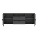 Wooden TV Stand 158cm Wide With 2 Doors And 2 Drawers - Arundel