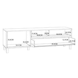 Wooden TV Stand With 1 Door And 1 Drawer - Grafton