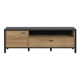 Wooden TV Stand With 1 Door And 1 Drawer - High Rock