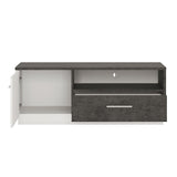 Wooden TV Stand With 1 Door And 1 Drawer - Zingaro
