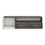 Wooden TV Stand With 1 Door And 2 Drawers - Zingaro