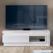 Wooden TV Stand 130cm Wide With 1 Drawer And LED Lights - Lyon