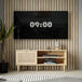 Wooden TV Stand 120.1cm Wide With 1 Door And Rattan Effect Front - Calasetta