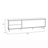 Wooden TV Stand With 1 Flip Down Door And 2 Drawers - Nikomedes
