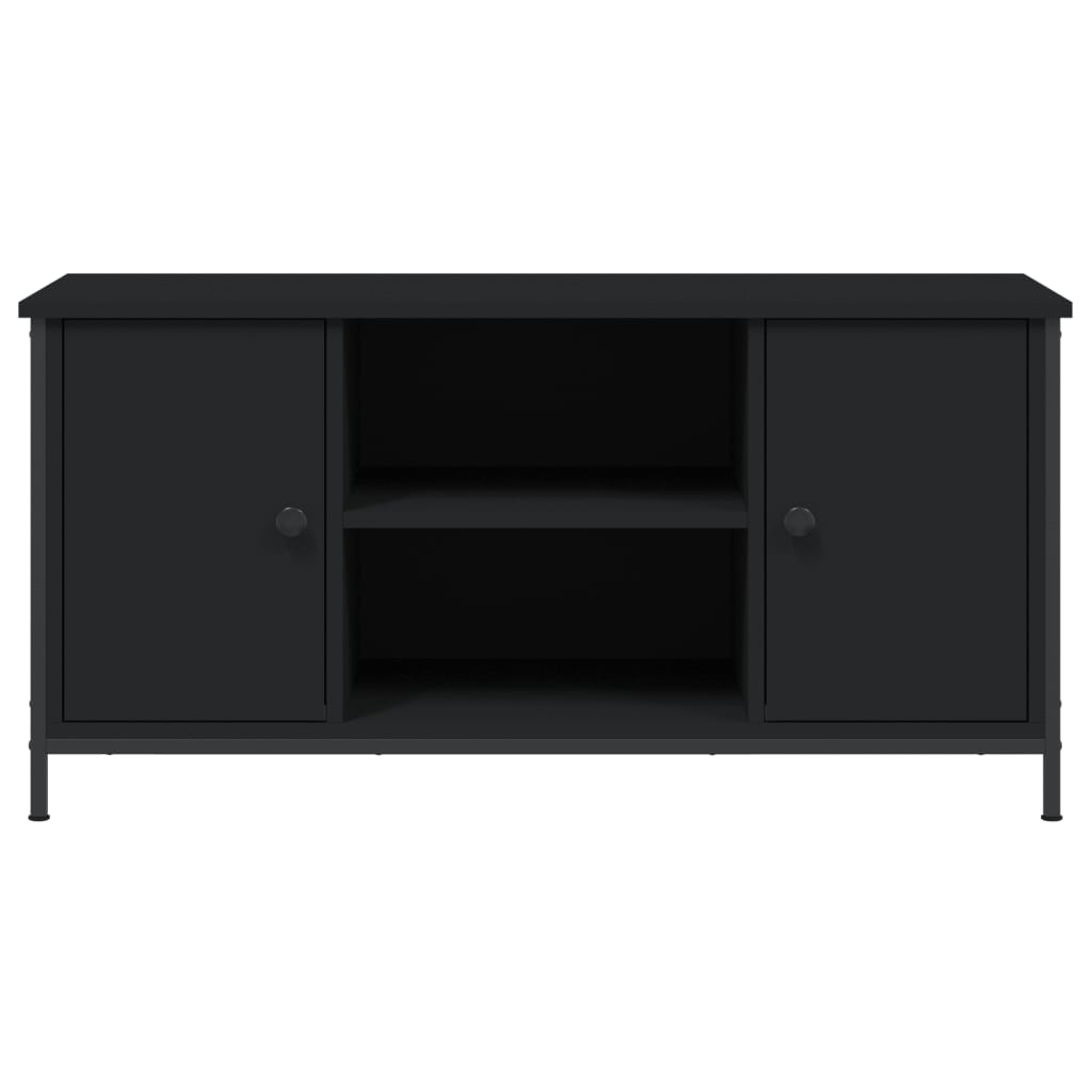 Wooden TV Stand 100cm Wide With 2 Doors - Vantage Home