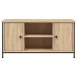 Wooden TV Stand 100cm Wide With 2 Doors - Vantage Home