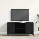 Wooden TV Stand 100cm Wide With 2 Doors - Vantage Home