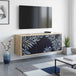 Wooden TV Stand 102cm Wide Wall Hung With 3 Doors - Dokkum