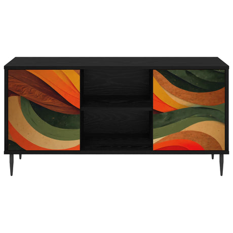 Wooden TV Stand 102cm Wide With 2 Doors And Raised Feet - Bonn