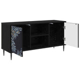 Wooden TV Stand 102cm Wide With 2 Doors And Raised Feet - Dokkum