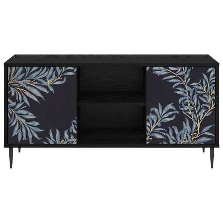 Wooden TV Stand 102cm Wide With 2 Doors And Raised Feet - Dokkum