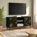 Wooden TV Stand 102cm Wide With 2 Doors And Raised Feet - Elburg