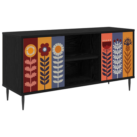 Wooden TV Stand 102cm Wide With 2 Doors And Raised Feet - Essen