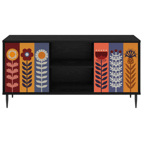 Wooden TV Stand 102cm Wide With 2 Doors And Raised Feet - Essen