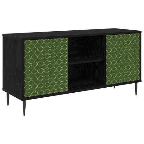 Wooden TV Stand 102cm Wide With 2 Doors And Raised Feet - Geleen
