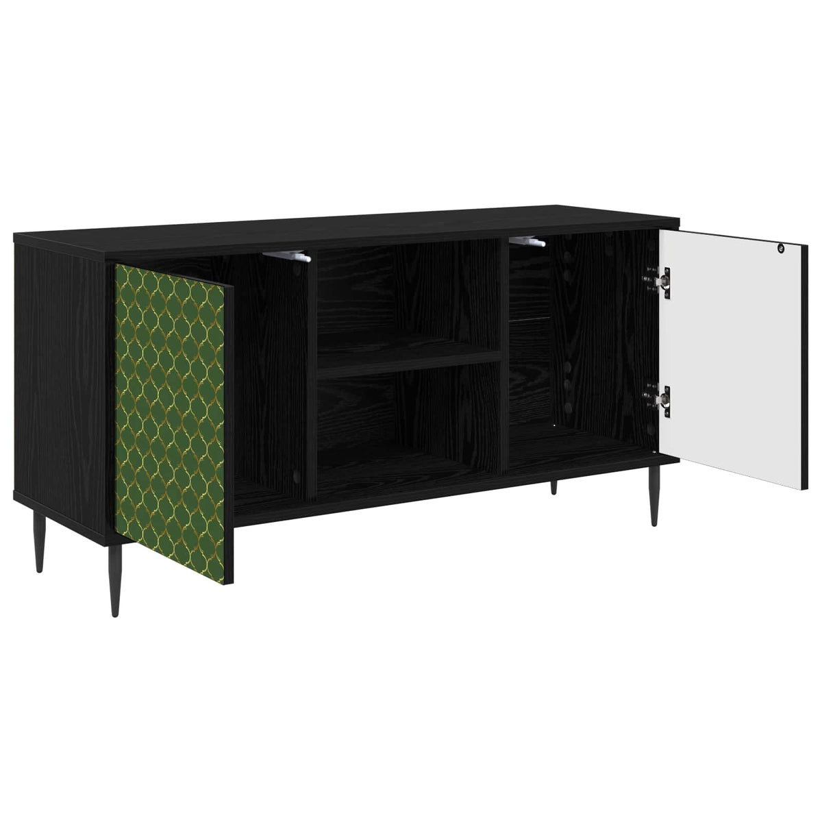 Wooden TV Stand 102cm Wide With 2 Doors And Raised Feet - Geleen
