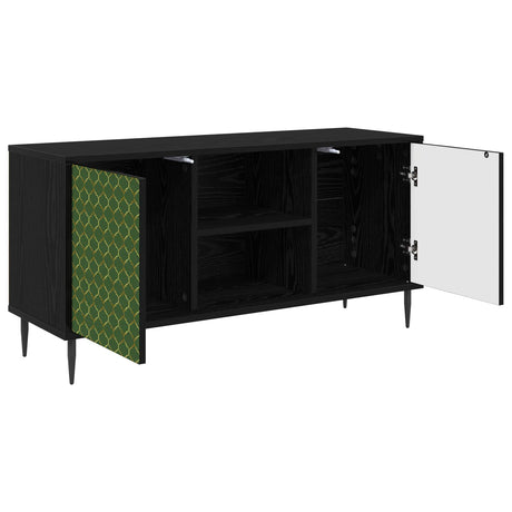 Wooden TV Stand 102cm Wide With 2 Doors And Raised Feet - Geleen