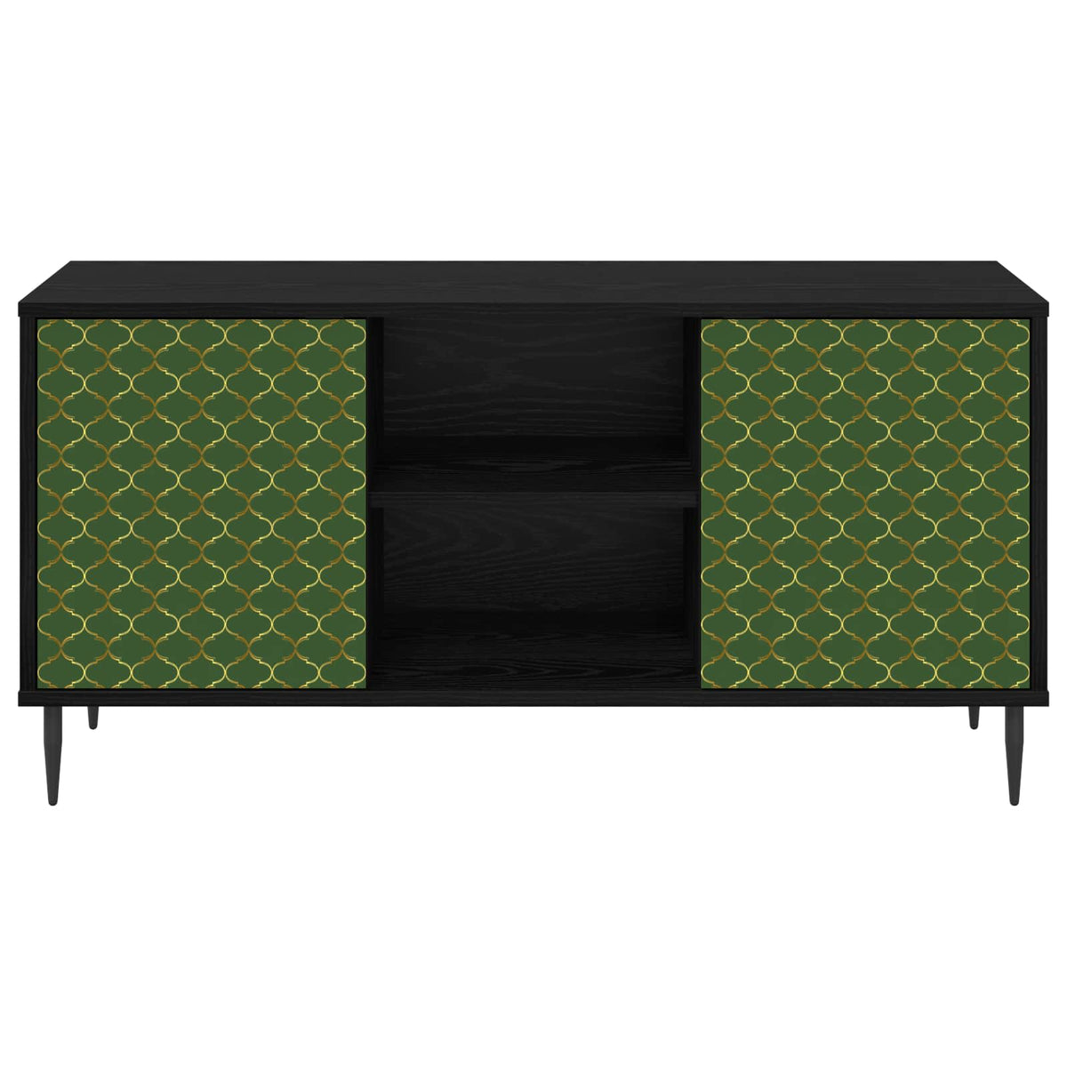 Wooden TV Stand 102cm Wide With 2 Doors And Raised Feet - Geleen