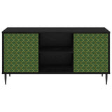 Wooden TV Stand 102cm Wide With 2 Doors And Raised Feet - Geleen