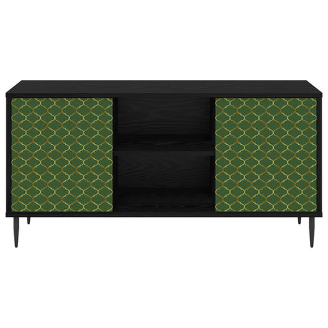 Wooden TV Stand 102cm Wide With 2 Doors And Raised Feet - Geleen
