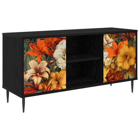 Wooden TV Stand 102cm Wide With 2 Doors And Raised Feet - Gennep