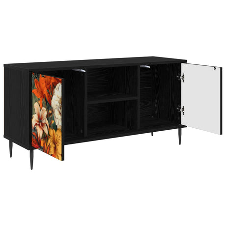 Wooden TV Stand 102cm Wide With 2 Doors And Raised Feet - Gennep