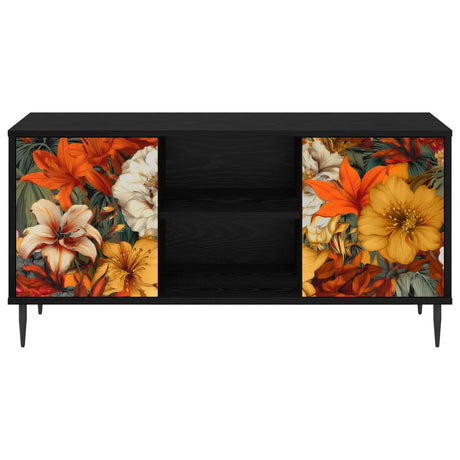 Wooden TV Stand 102cm Wide With 2 Doors And Raised Feet - Gennep