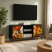 Wooden TV Stand 102cm Wide With 2 Doors And Raised Feet - Gennep