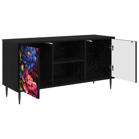 Wooden TV Stand 102cm Wide With 2 Doors And Raised Feet - Kiel