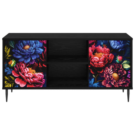 Wooden TV Stand 102cm Wide With 2 Doors And Raised Feet - Kiel