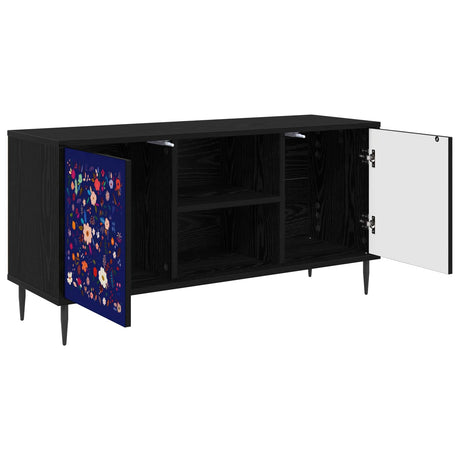 Wooden TV Stand 102cm Wide With 2 Doors And Raised Feet - Mainz