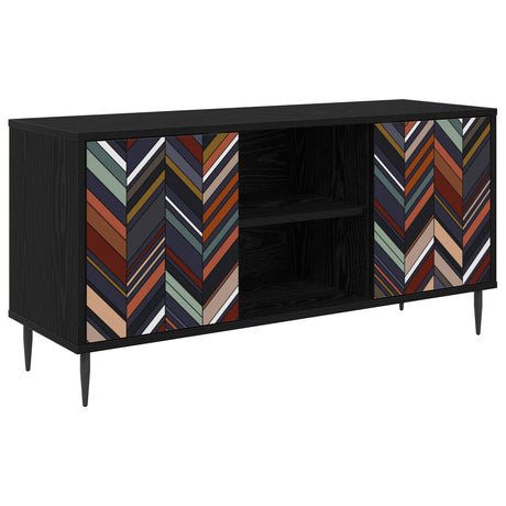 Wooden TV Stand 102cm Wide With 2 Doors And Raised Feet - Ommen