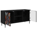 Wooden TV Stand 102cm Wide With 2 Doors And Raised Feet - Ommen