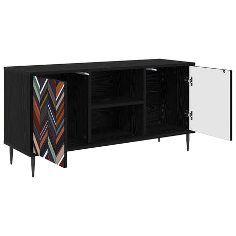 Wooden TV Stand 102cm Wide With 2 Doors And Raised Feet - Ommen